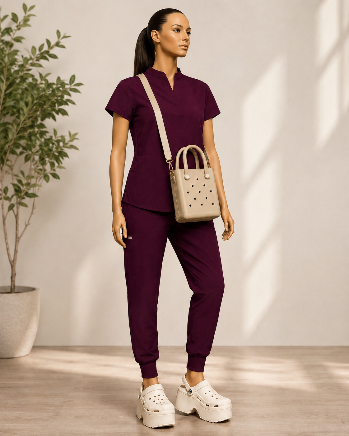 Burgundy Jogger Set