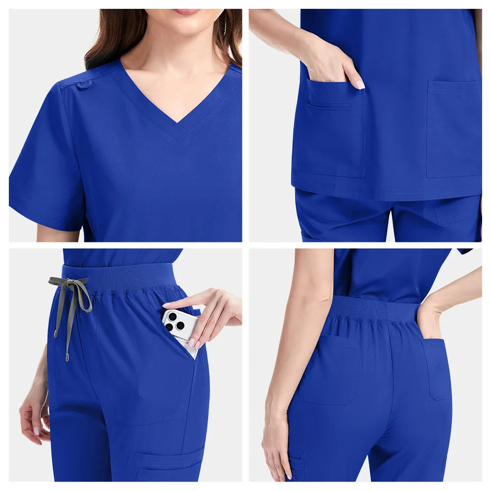 Diamond Blue Scrub Set