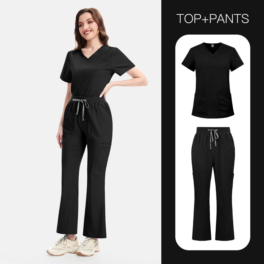 Black Sleek fit Scrubs
