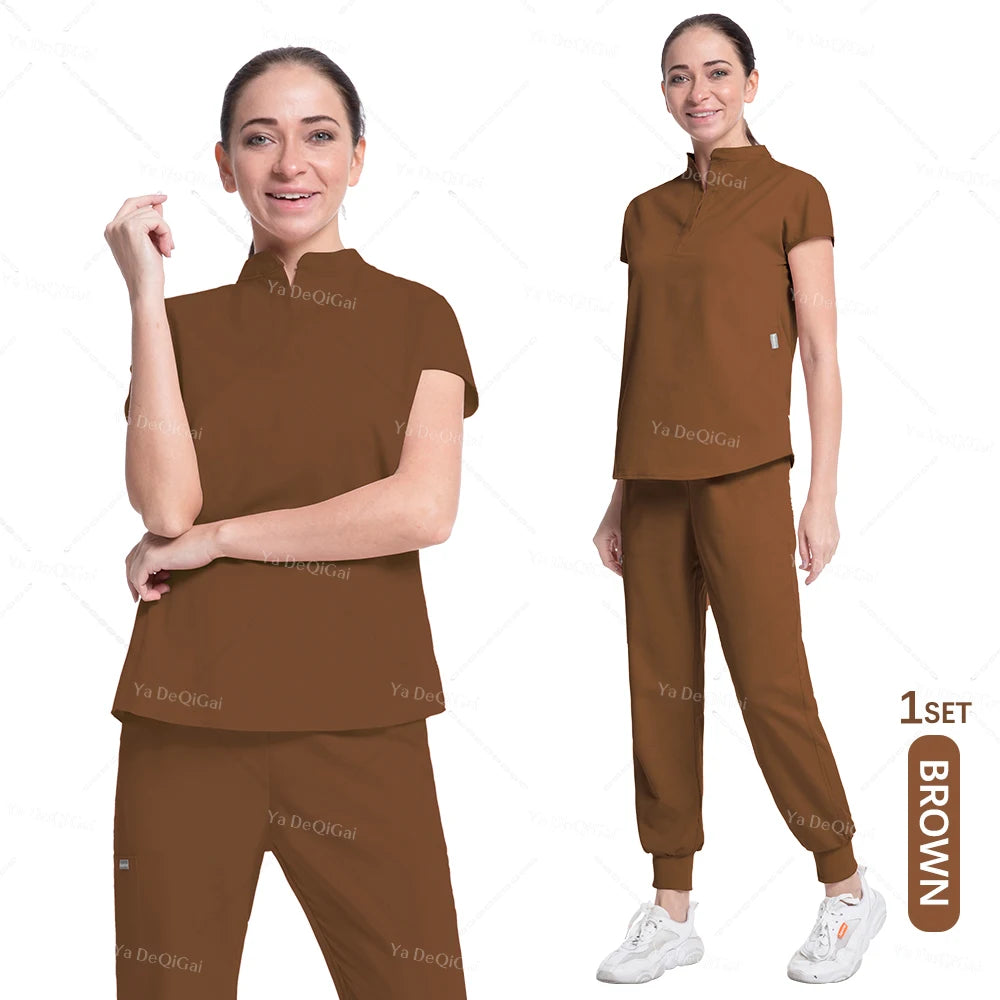 Jogger Brown Scrub Set