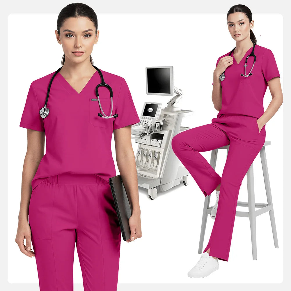 Rose Pink Scrub Set